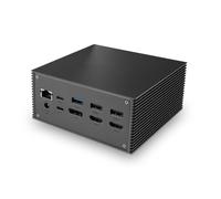 Lindy - 43378 base para portátil y replicador de puertos Alámbrico USB 3.2 Gen 2 (3.1 Gen 2) Type-C Gris