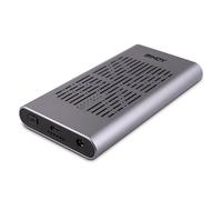 Lindy 43382 caja para disco duro externo Caja externa para unidad de estado sólido (SSD) Plata M.2