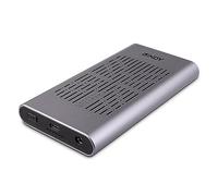 Lindy 43382 Carcasa USB 3.2 Gen 2x2 Dual M.2 NVMe SSD con función de clon