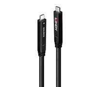 LINDY 43398 Cable híbrido tipo C USB 3.2 Gen 2 y DP 1.4, 10 m