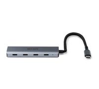 Lindy - 43414 hub de interfaz USB 3.2 Gen 2 (3.1 Gen 2) Type-C 10000 Mbit/s Gris