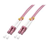 Lindy 46345 optique Fibra de Cable dúplex LC/LC OM4 15 m Rose