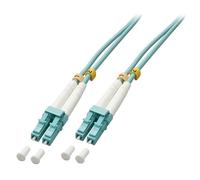 LINDY 46400 LC-LC OM3 50/125 Fibre Optic Patch Cable - Aqua, 30m