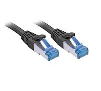 Lindy 47419 - Cable de red (15 m, Cat6a, S/FTP (S-STP), RJ-45, RJ-45, Negro)