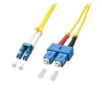 LINDY 47452 3m LC-LC OS2 9/125 Fibre Optic Patch Cable, Yellow