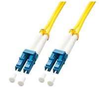 LINDY 47455 15m LC-LC OS2 9/125 Fibre Optic Patch Cable, Yellow
