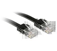 LINDY 47524 - Cable Plano (Cat. 6, sin blindar, 5 m), Color Negro