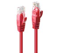 LINDY 48034 Cable de Red U/UTP Cat.6 de 3 m, Color Rojo 3 metros rojo
