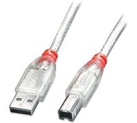 LINDY 5 m Type A to B USB 2.0 Cable - Transparent