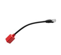 Lindy - 60189 cable de red Negro, Rojo 0,2 m Cat6a