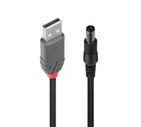 LINDY 70267 - Cable de alimentación USB Tipo A a tipo M de 1,5 metros - Diámetro interior 2,5mm, diámetro exterior 5,5mm