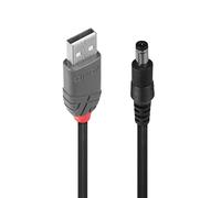 Lindy Cable de alimentación 70268 USB Tipo A a Tipo M 1,5 m Ø 2,1/5,5 mm