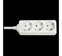 Lindy 73100 - Regleta (3 enchufes, color blanco