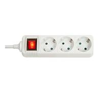 Lindy Regleta de enchufes 73101 – 3 enchufes con interruptor de encendido y apagado, blanco