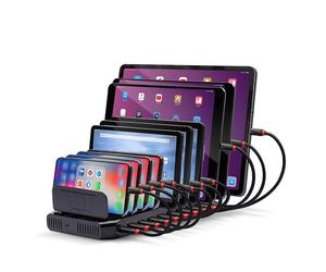 Lindy 73309 organizador para estación de carga Independiente Plástico Negro