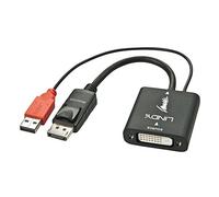 LINDY - Adaptador DVI-D a Displayport Adaptador convertidor - Negro