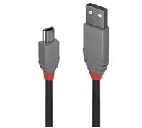 Cable USB 2.0 A a Mini USB B LINDY 36721 50 cm Negro