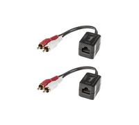 LINDY Audio Ladrón Transmisor / Receptor con Cable 2X Red (Rj-45) Categoría 6
