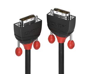 Lindy Black Line Cable DVI Single Link DVI-D(M) a DVI-D(M) 10 m Redondo, Tornillos de mariposa, Soporte 1080p Negro