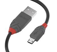 Lindy Cable USB 36735 – USB 2.0 5 m USB A a Micro-USB B Negro, Gris