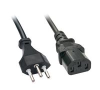 Lindy-Cable de alimentación IEC 30418 Suiza 3 m, Color Negro