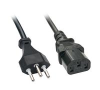 Lindy 30417 - Cable (2 m, Male connector / Female connector, C13 acoplador, C13 acoplador, Negro)