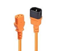 LINDY Cable de extensión de alimentación - IEC 320 EN 60320 C13 a IEC 320 EN 60320 C14-1 m, 30474, Color Naranja