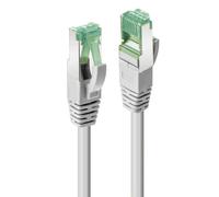 LINDY Cable Ethernet Cat 6A S/FTP de 1 m, TPE respetuoso con el medio ambiente, certificado GRS, cable LAN blindado de alta velocidad, duradero y reciclable, gris (1 m)