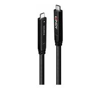 LINDY 43398 Cable híbrido tipo C USB 3.2 Gen 2 y DP 1.4, 10 m