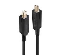 Lindy Cable Mini DisplayPort 1.4 híbrido – Fibra óptica con conectores DP desmontables – 50 m