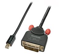 LINDY Cable Mini DisplayPort a DVI de 2 m, Color Negro