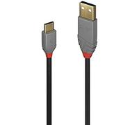 LINDY - Cable USB 0.5 m USB A a C, Negro y Gris, 480 Mbit/s, Negro, Gris