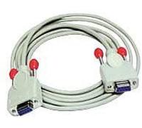 Lindy Card Reader Cable 2m - Cable de señal (2 m, 2X 9-Pin Sub-D, Female Connector/Female Connector, Gris)