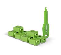LINDY - Cerraduras de Puertos SFP (10 Piezas) con Llave, Color Verde