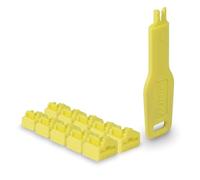 LINDY - Cerrojo RJ45 (10 Piezas) con Llave, Color Amarillo
