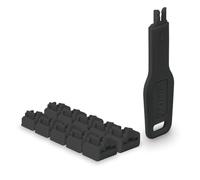 LINDY - Cerrojo RJ45 (10 Piezas) con Llave, Color Negro