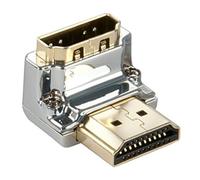 LINDY CROMO HDMI macho a HDMI hembra adaptador de ángulo recto de 90 grados - abajo