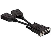 LINDY DMS 59 - Cable de vídeo Macho a 2 Hembra