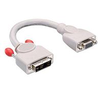 Lindy DVI-A/VGA FM cable, 0.2m 0,2 m VGA (D-Sub) Gris - Adaptadores de cable de vídeo (0.2m, 0,2 m, DVI-A, VGA (D-Sub), Gris, Macho/Hembra)