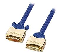 Lindy DVI-D Premium Gold Dual Link 2.0m Cable DVI 2 m Azul - Cables DVI (2 m, DVI-D, DVI-D, Azul, Male Connector/Female Connector, 2560x1600 (WQXGA) HDTV 1080p)