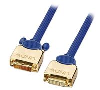 Lindy DVI-D Premium Gold Dual Link 3.0m Cable DVI 3 m Azul - Cables DVI (3 m, DVI-D, DVI-D, Azul, Male Connector/Female Connector, 2560x1600 (WQXGA) HDTV 1080p)