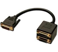 Lindy dvi splitter cable cable dvi 0,18 m dvi-d negro