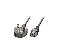 LINDY Estándar Potencia Cuerda - 1M Reino Unido - Ru / IEC 60320 C13 Negro