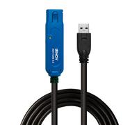 LINDY Cable USB 3.0 activo 43361 conector A a hembra, cadena Daisy, 20 m Negro