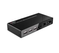 Interruptor KVM Lindy 2 Puertos HDMI 4K60 USB Audio Negro