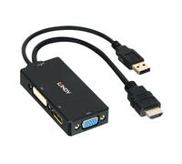 Lindy 38182 adaptador de cable de vídeo 0,15 m negro