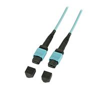 Lindy MTP 10m cable de fibra optica OM3 MPO/MTP Black,Turquoise - Cable de fibra óptica (10 m, OM3, MPO/MTP, MPO/MTP, Male connector / Male connector, Black,Turquoise)