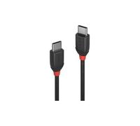 LINDY Negro Line 1M Transferencia De Datos USB Cable Tipo C Macho a Blindaje
