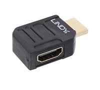 LINDY Port Saver Conector Macho a Hembra Adaptador de HDMI ángulo Derecho de 90 Grados