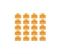 Lindy RJ45 Port Locks, Orange, 20pcs Pack Of 20 Port Locks orange